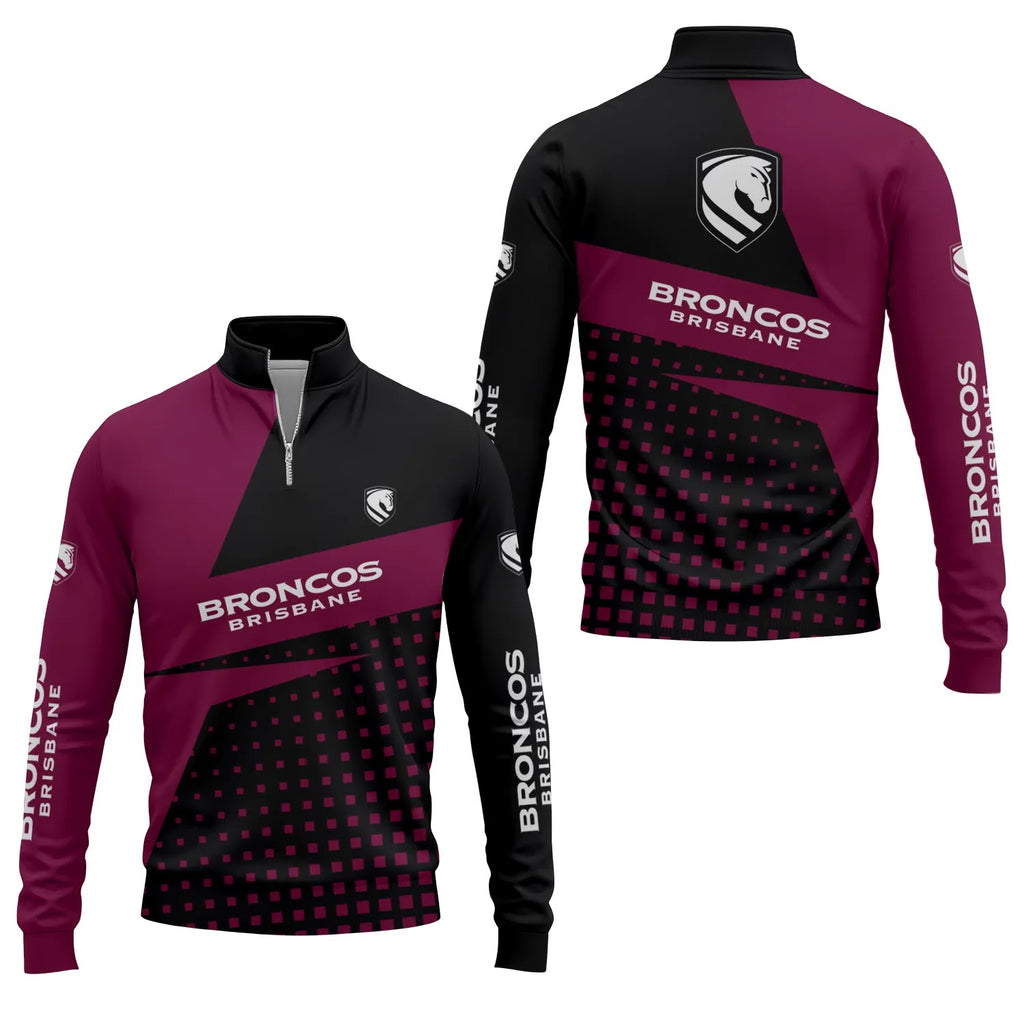 Brisbane Broncos Quarter-zip Pullover SC083