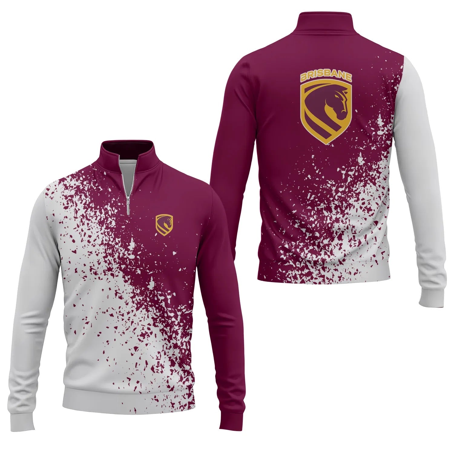 Brisbane Broncos Quarter-zip Pullover SC070
