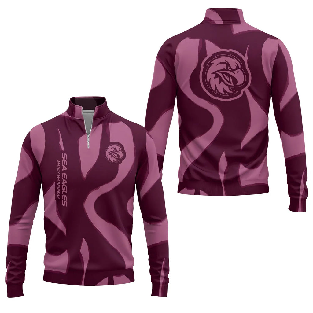Manly Warringah Sea Eagles Quarter-zip Pullover SHW068