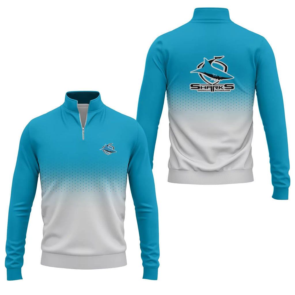 Cronulla-Sutherland Sharks Quarter-zip Pullover SC094