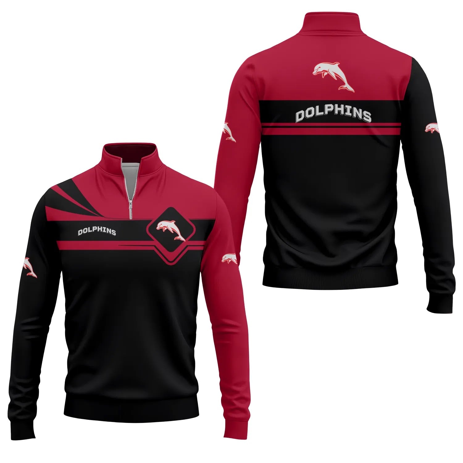 Dolphins Quarter-zip Pullover SC066