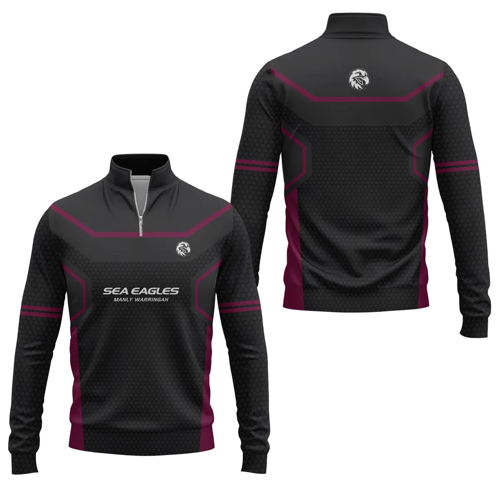Manly Warringah Sea Eagles Quarter-zip Pullover SC052