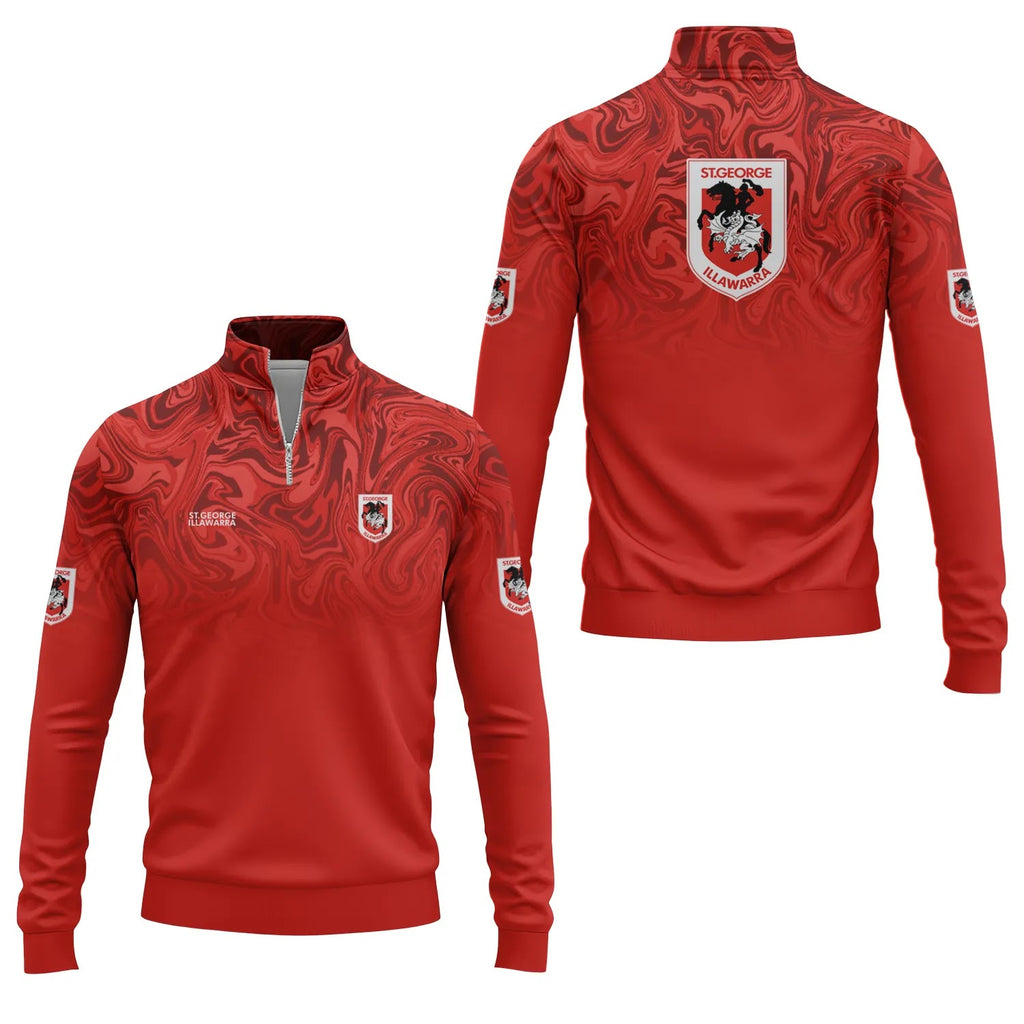 St George Illawarra Dragons Quarter-zip Pullover SC091