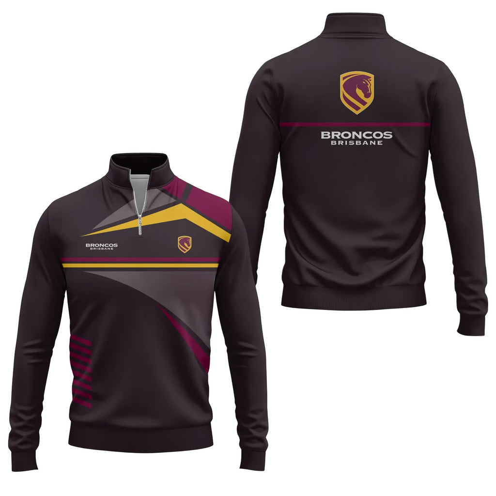 Brisbane Broncos Quarter-zip Pullover SC067