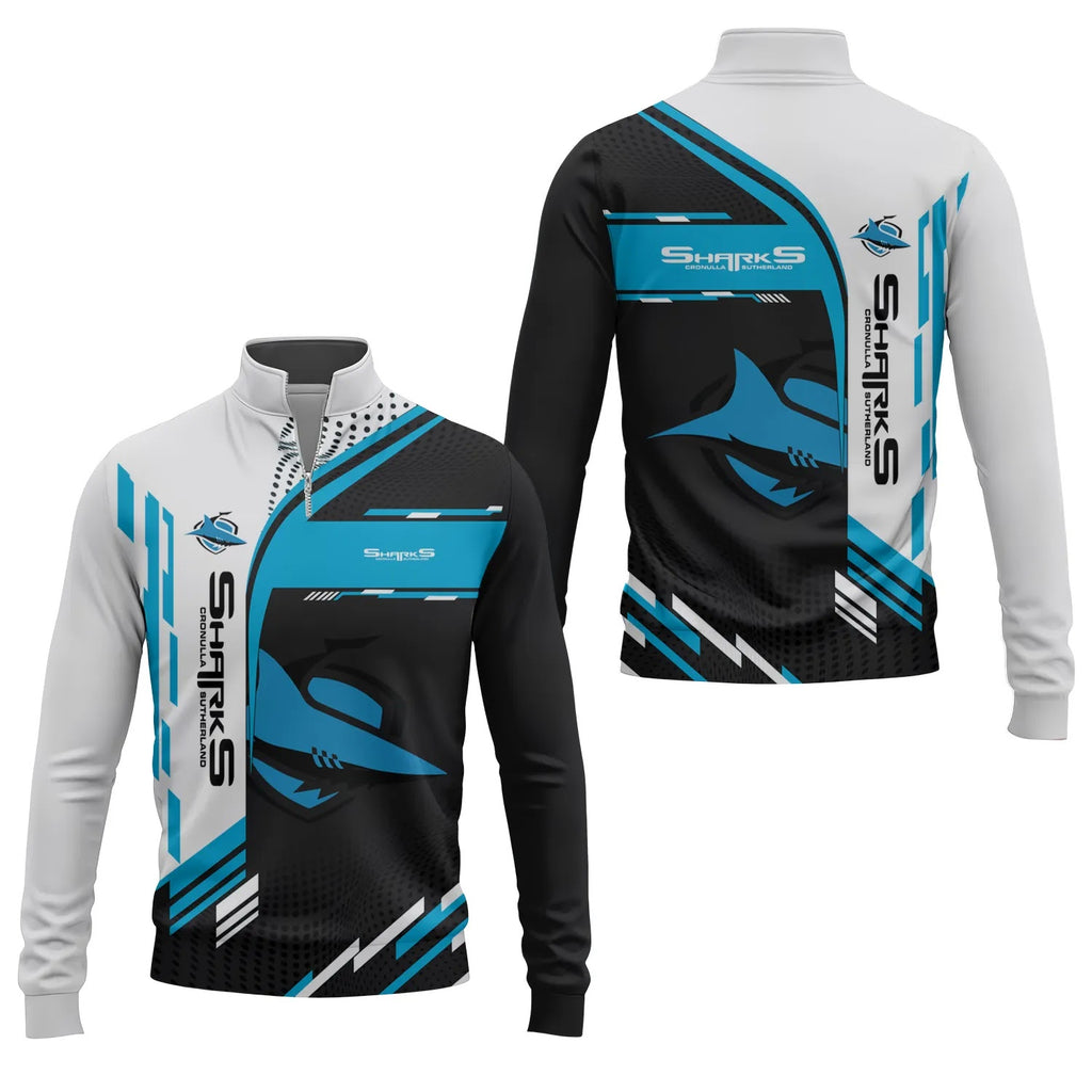 Cronulla-Sutherland Sharks Quarter-zip Pullover SC036