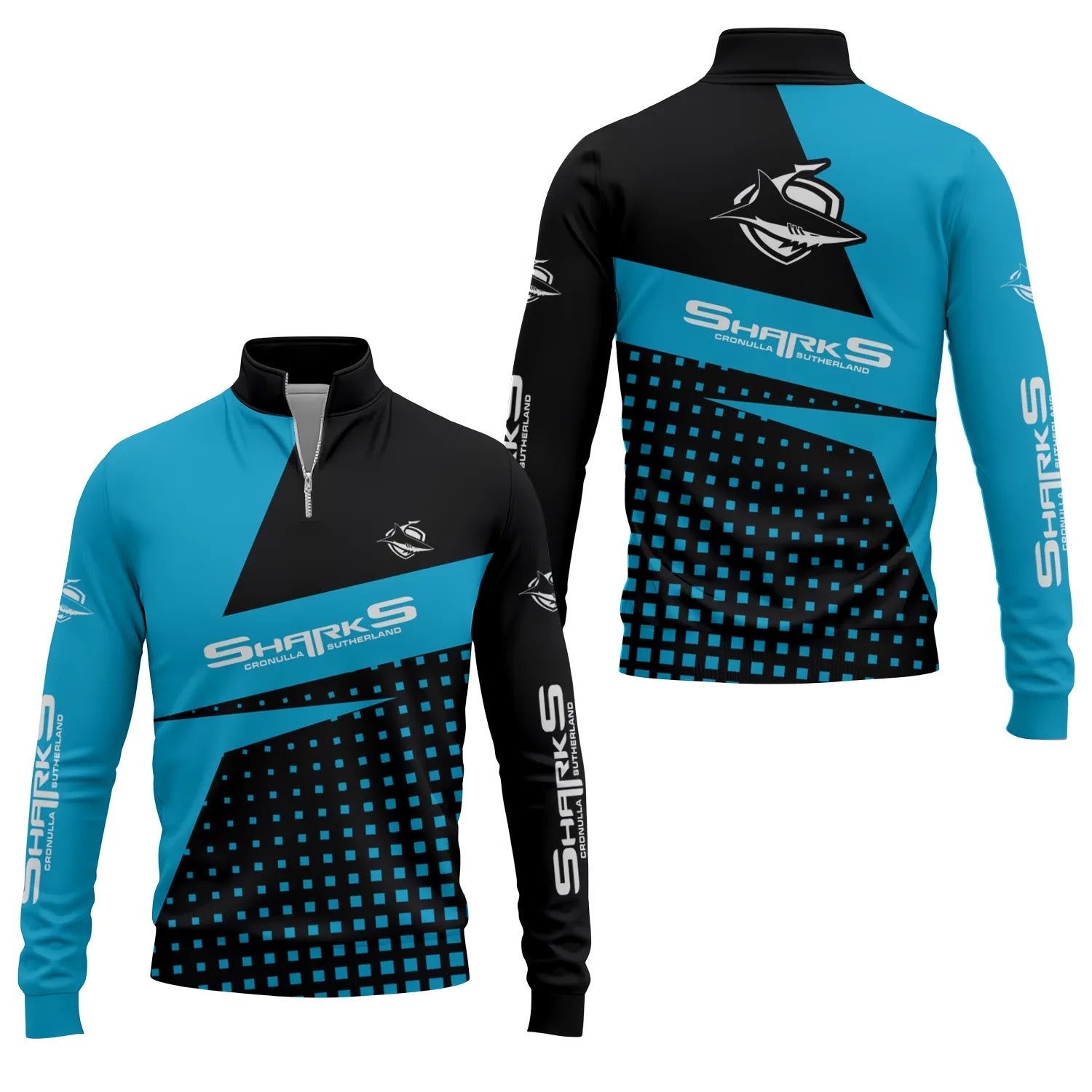 Cronulla-Sutherland Sharks Quarter-zip Pullover SC083