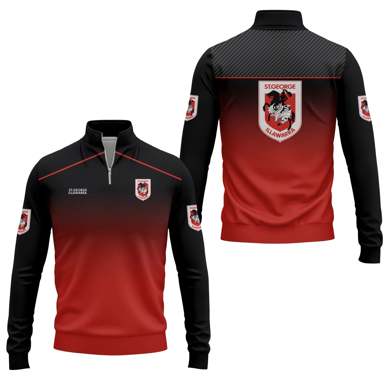 St George Illawarra Dragons Quarter-zip Pullover SC001