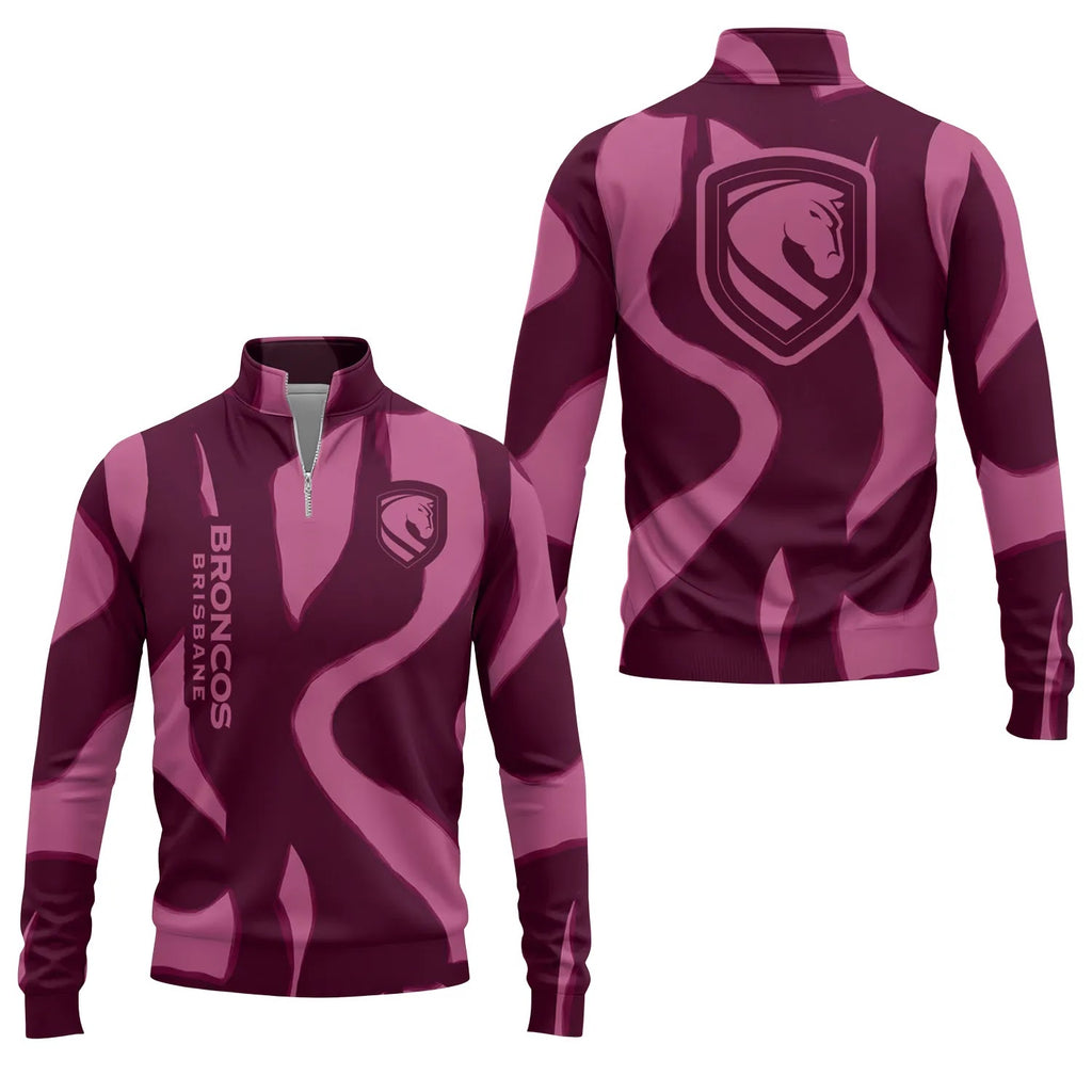Brisbane Broncos Quarter-zip Pullover SHW068