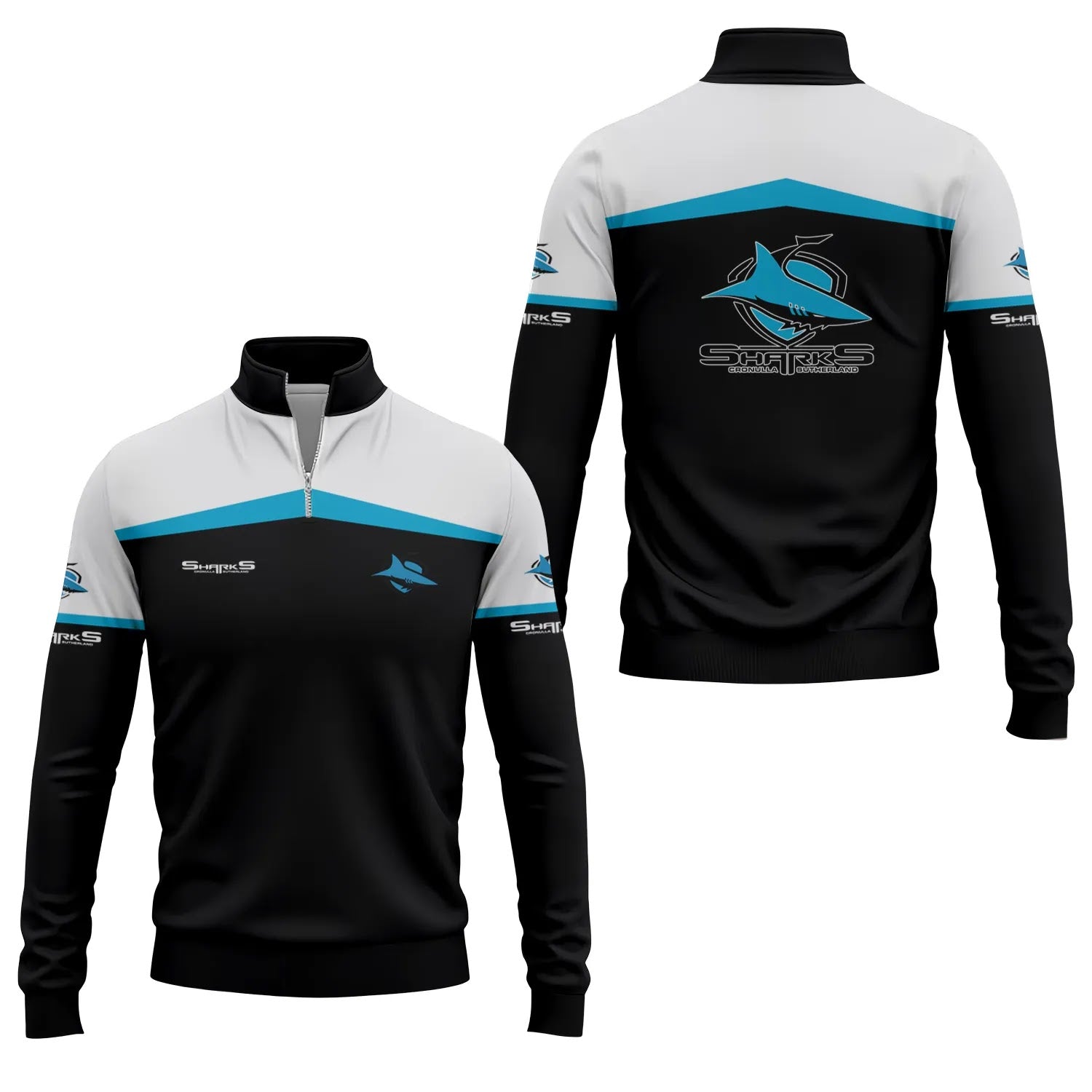 Cronulla-Sutherland Sharks Quarter-zip Pullover SC031