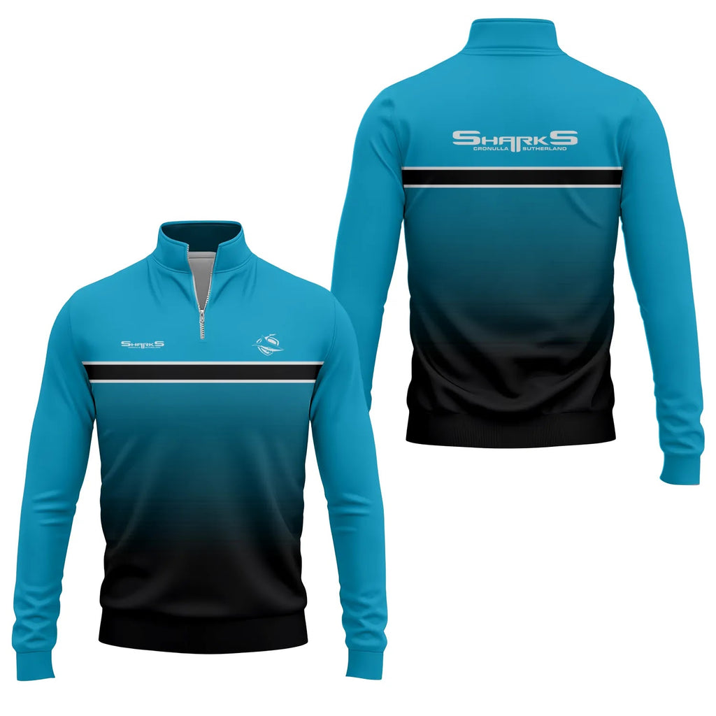 Cronulla-Sutherland Sharks Quarter-zip Pullover SC050