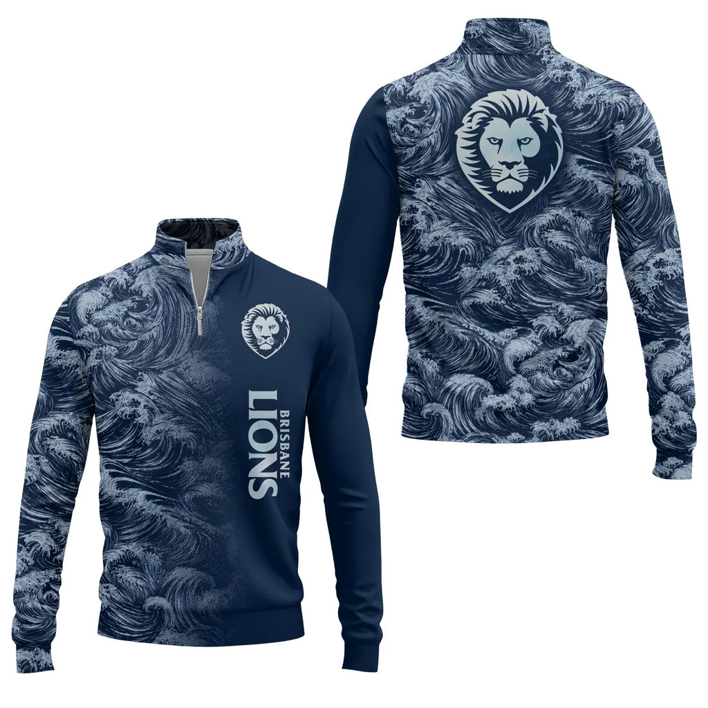 Brisbane Lions Quarter-zip Pullover SHW010