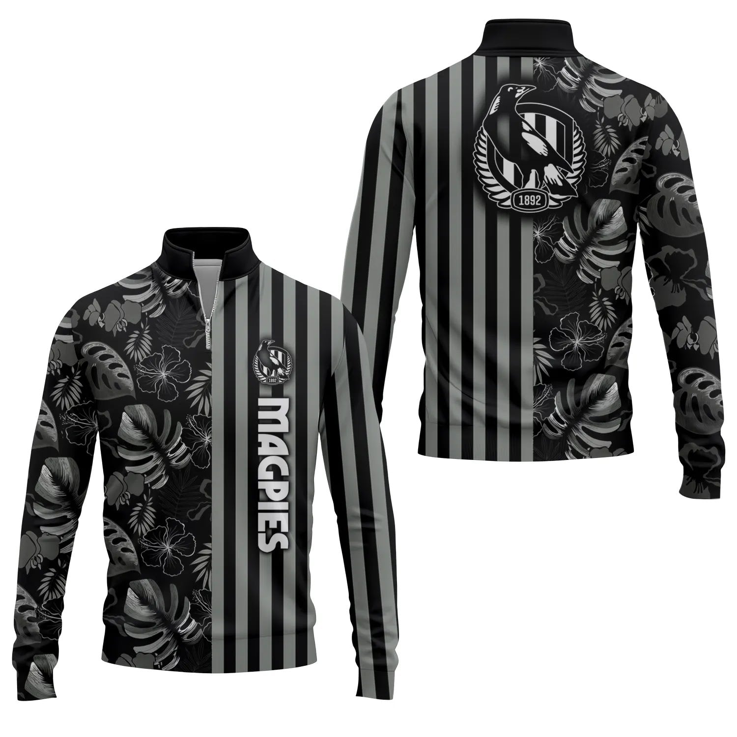 Collingwood Magpies Quarter-zip Pullover SHW040