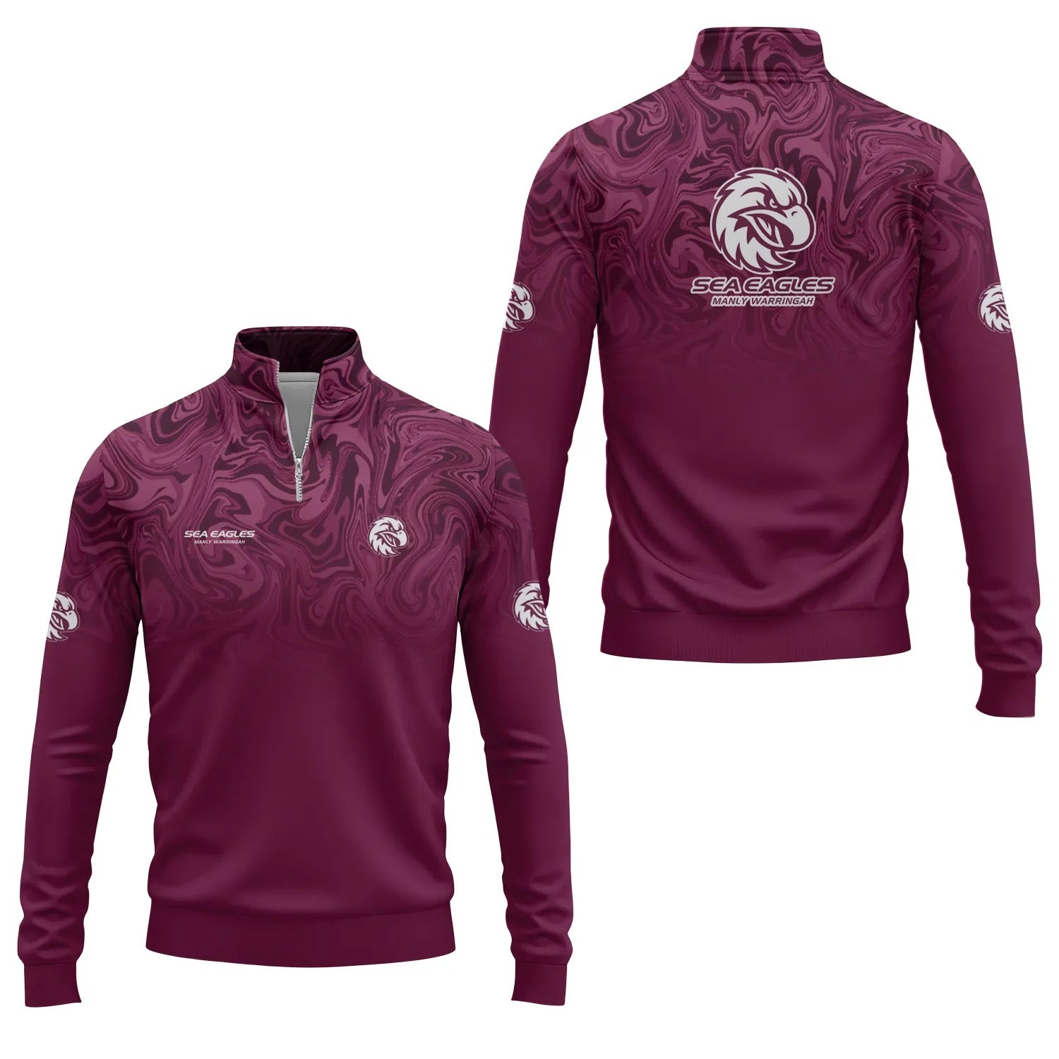 Manly Warringah Sea Eagles Quarter-zip Pullover SC091