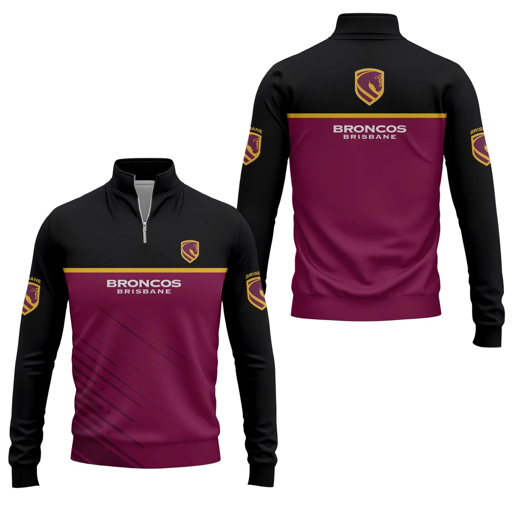 Brisbane Broncos Quarter-zip Pullover SC040
