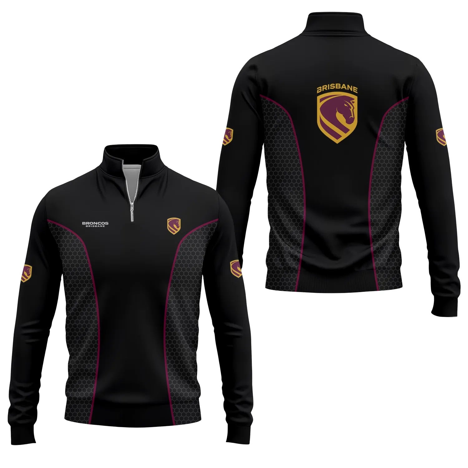 Brisbane Broncos Quarter-zip Pullover SC072