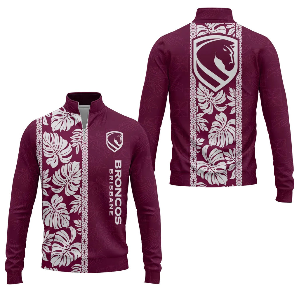 Brisbane Broncos Quarter-zip Pullover SHW046