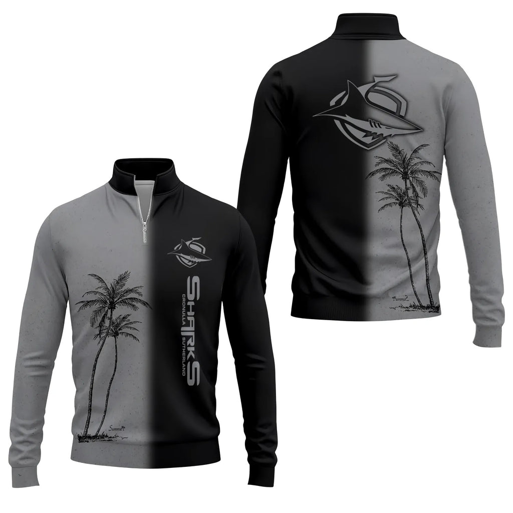Cronulla-Sutherland Sharks Quarter-zip Pullover SHW037
