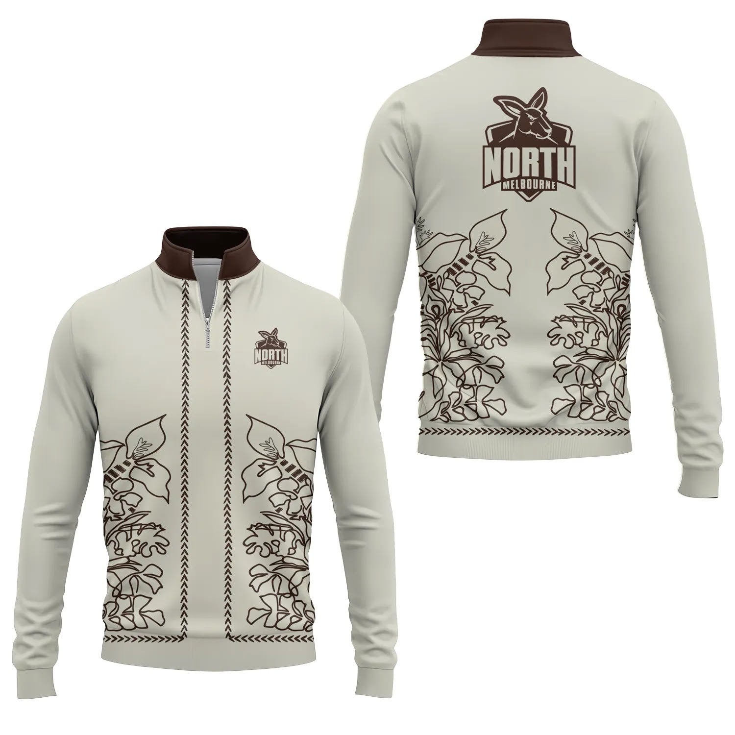 North Melbourne Kangaroos Quarter-zip Pullover SHW064