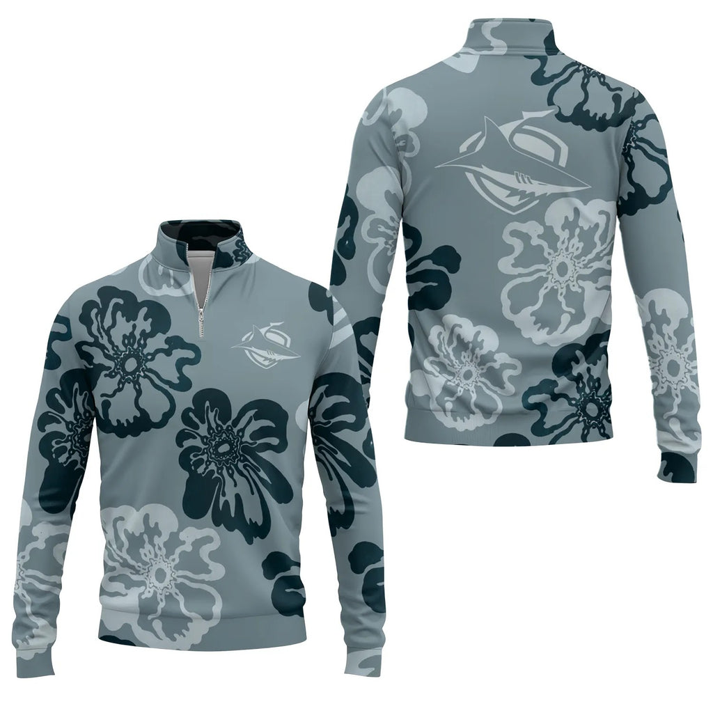 Cronulla-Sutherland Sharks Quarter-zip Pullover SHW073
