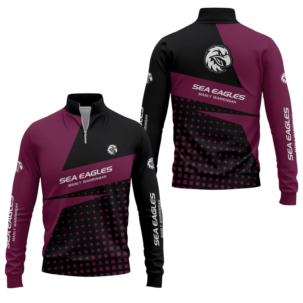 Manly Warringah Sea Eagles Quarter-zip Pullover SC083