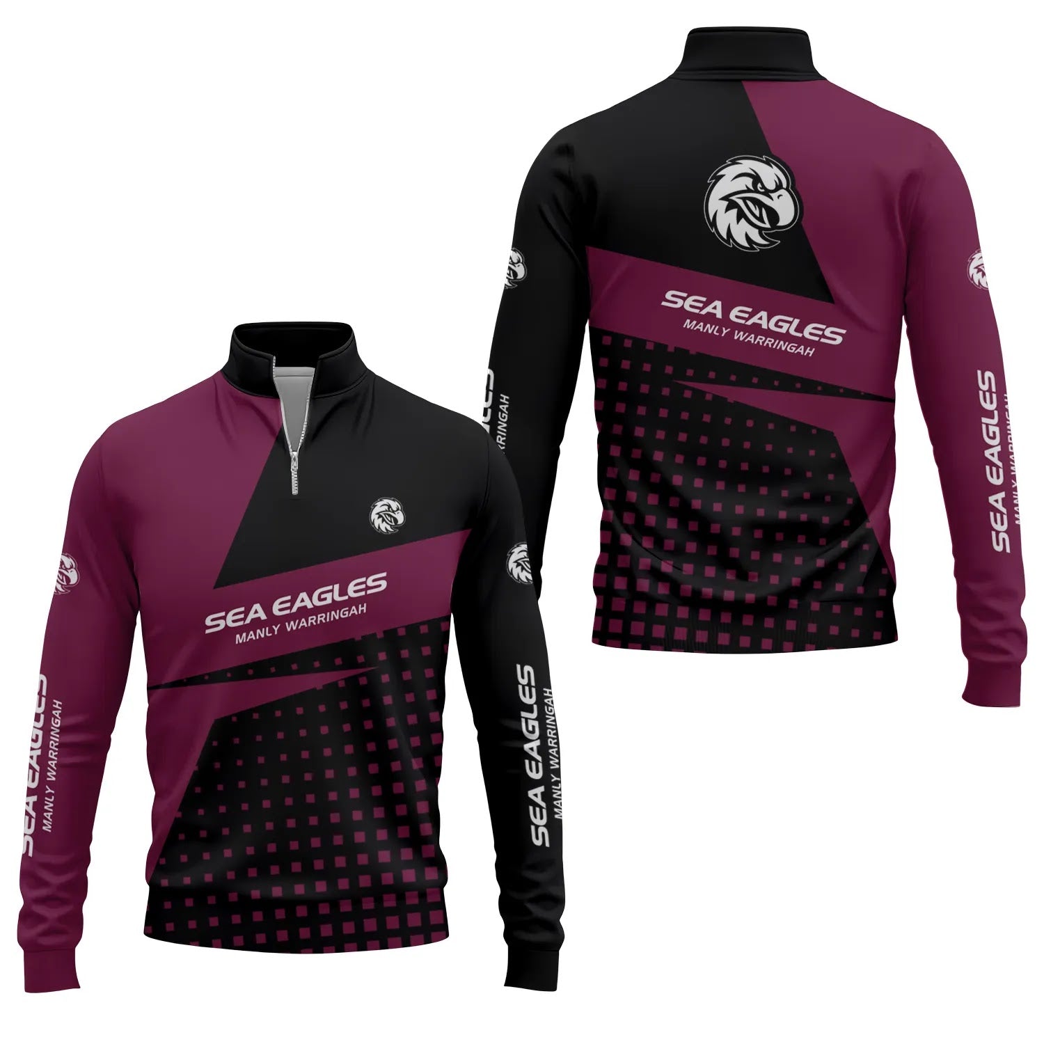 Manly Warringah Sea Eagles Quarter-zip Pullover SC083