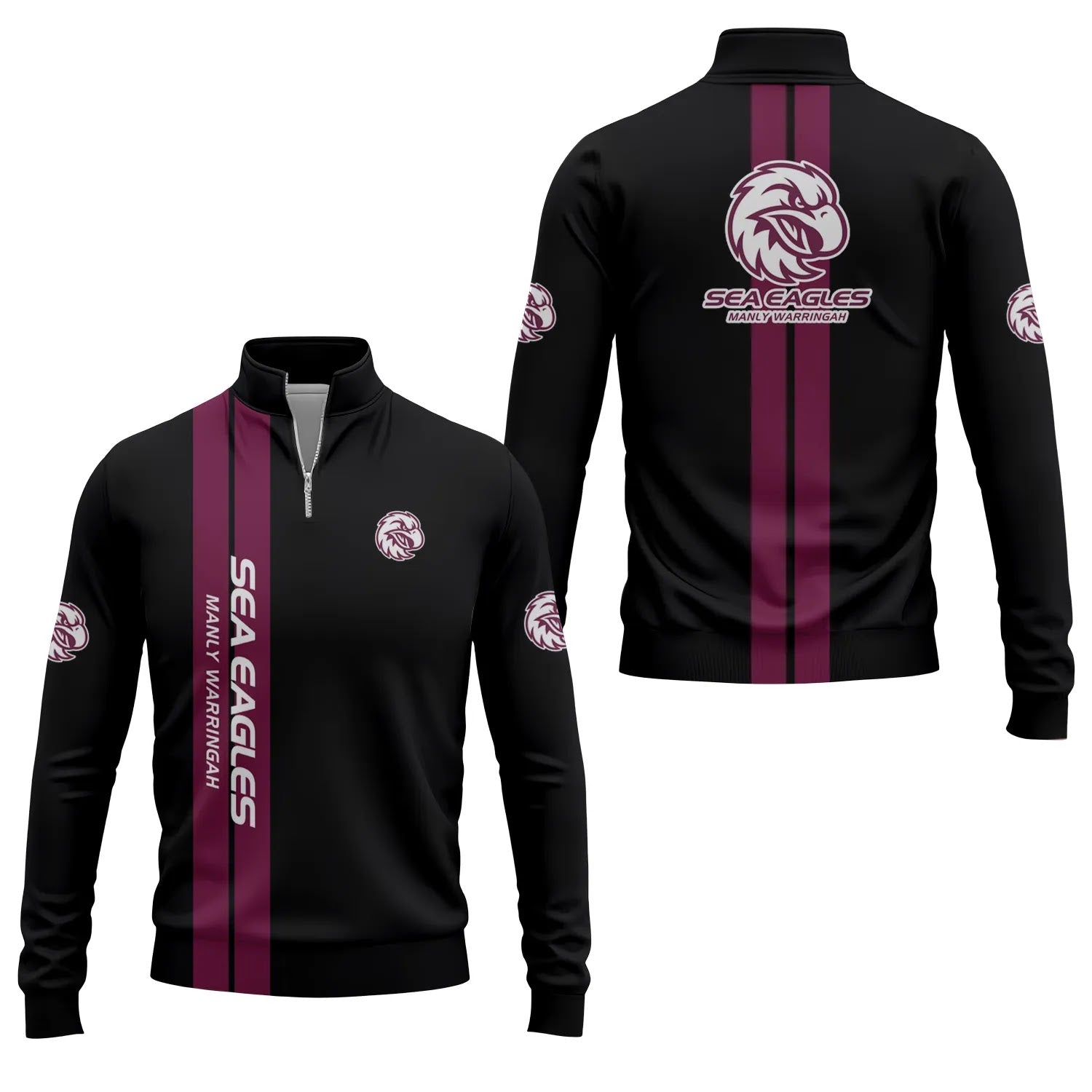 Manly Warringah Sea Eagles Quarter-zip Pullover SC013