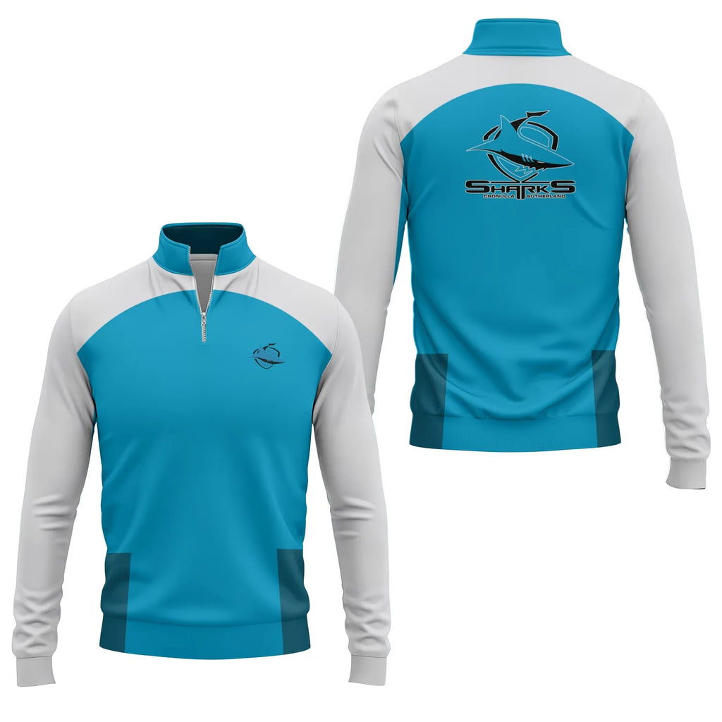 Cronulla-Sutherland Sharks Quarter-zip Pullover SC016