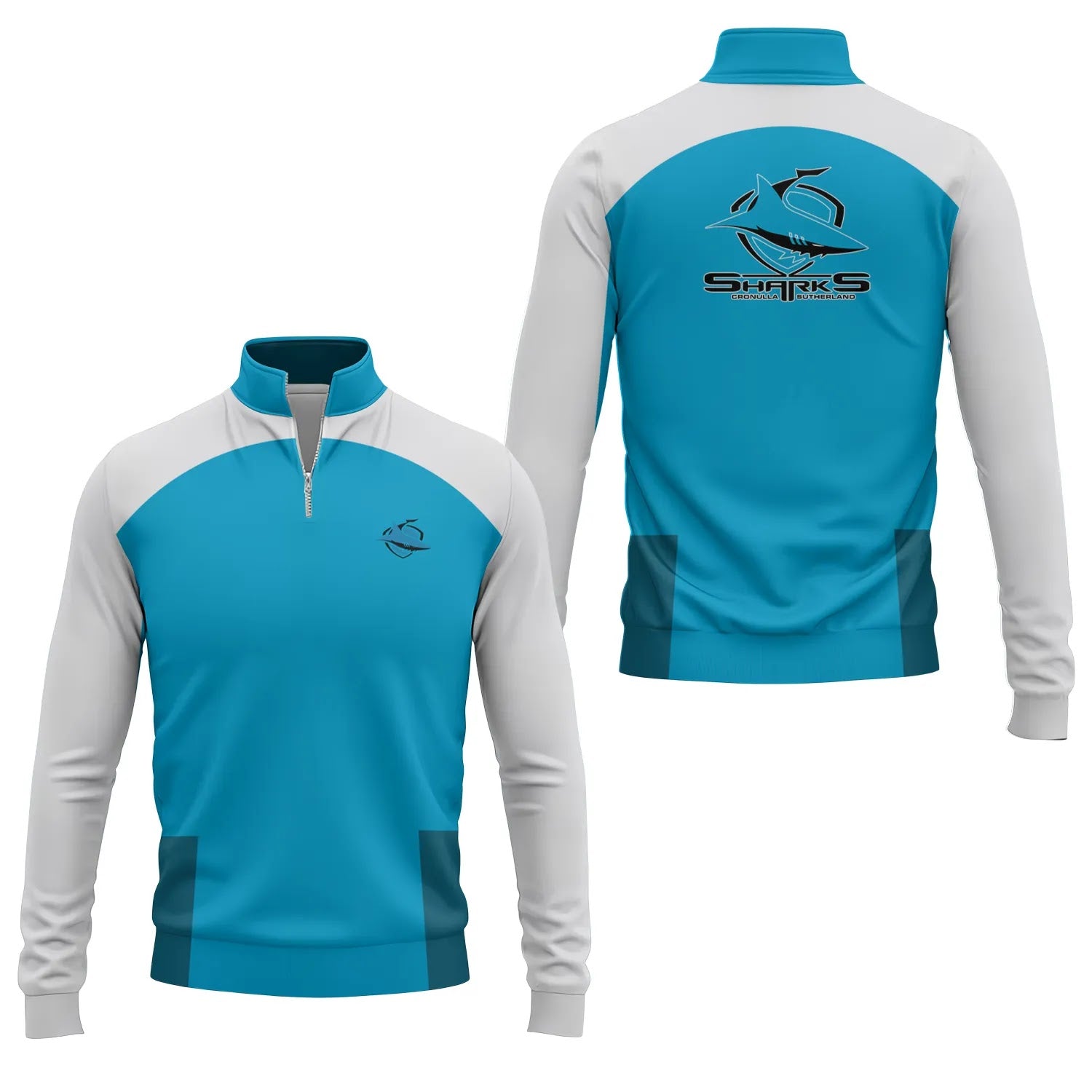 Cronulla-Sutherland Sharks Quarter-zip Pullover SC016