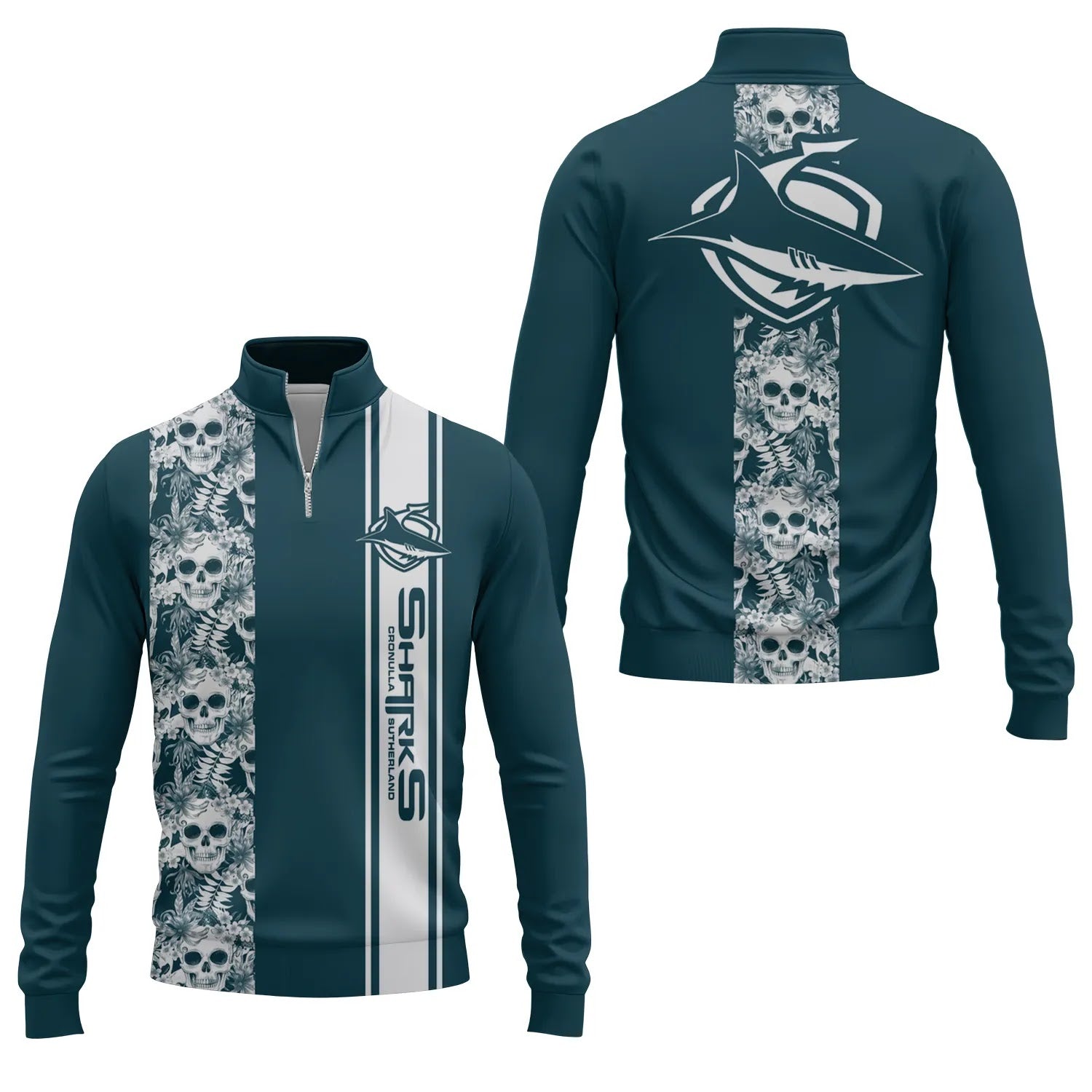 Cronulla-Sutherland Sharks Quarter-zip Pullover SHW042