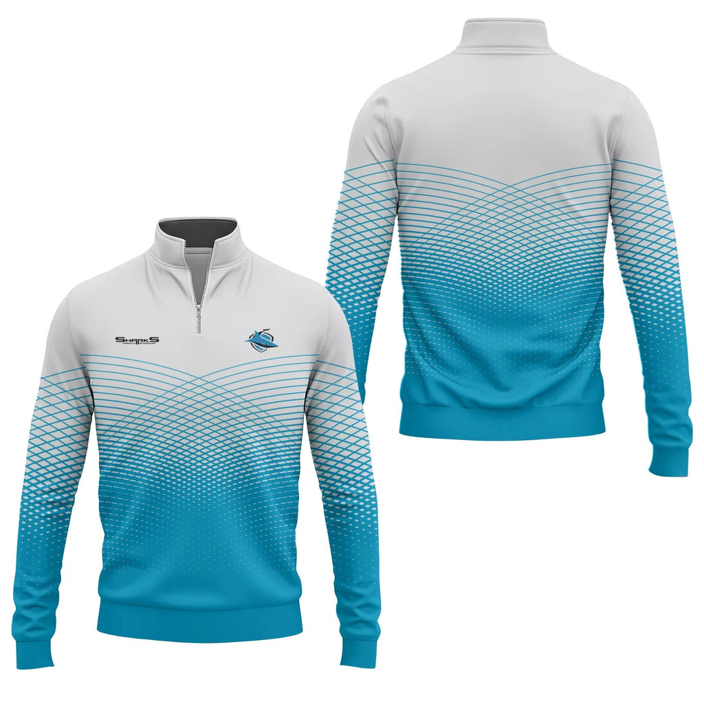 Cronulla-Sutherland Sharks Quarter-zip Pullover SC109