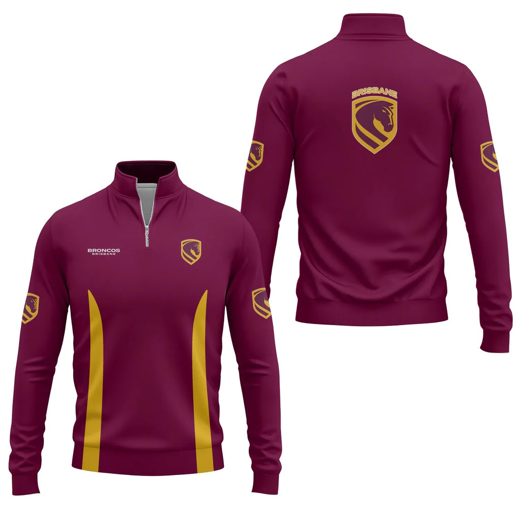 Brisbane Broncos Quarter-zip Pullover SC006