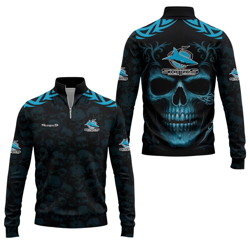 Cronulla-Sutherland Sharks Quarter-zip Pullover SC014