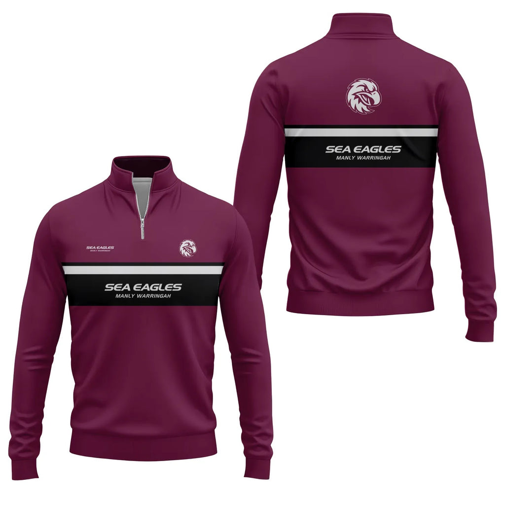 Manly Warringah Sea Eagles Quarter-zip Pullover SC051