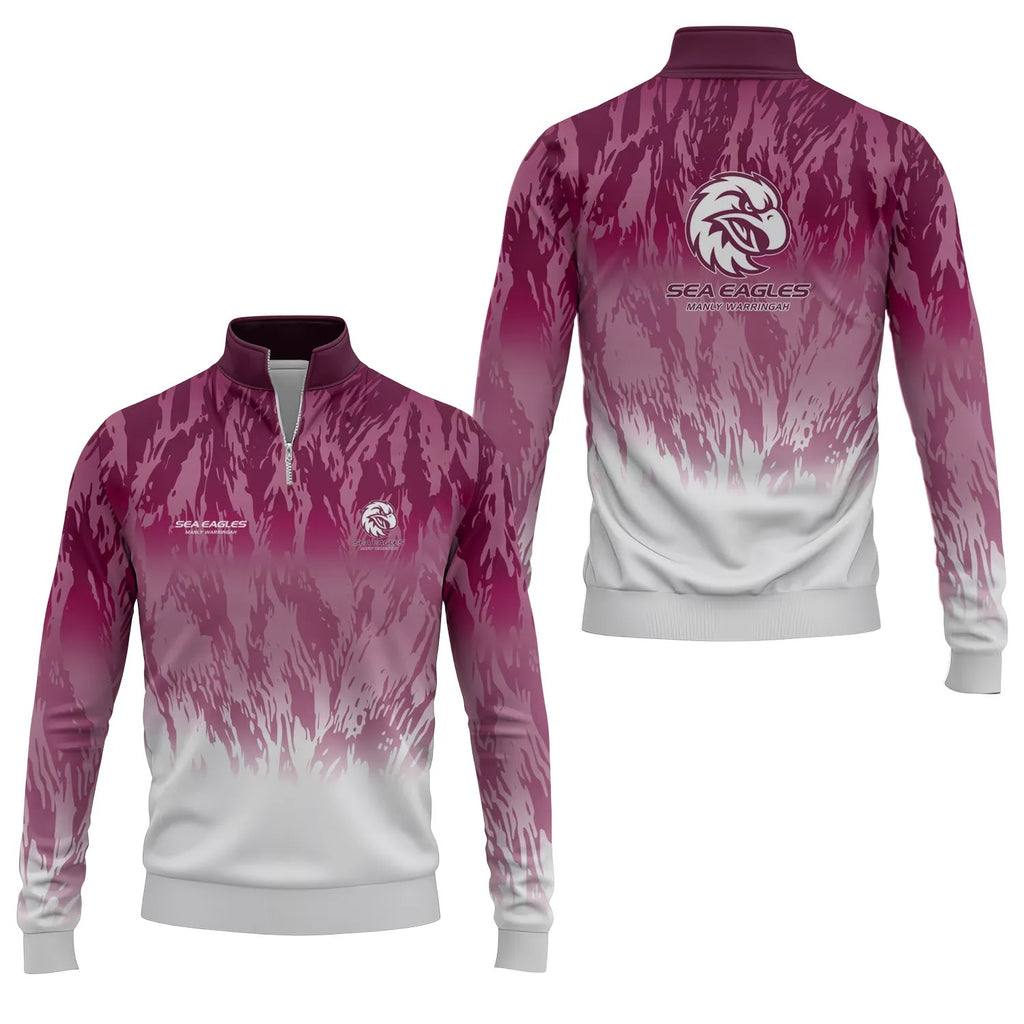 Manly Warringah Sea Eagles Quarter-zip Pullover SC069