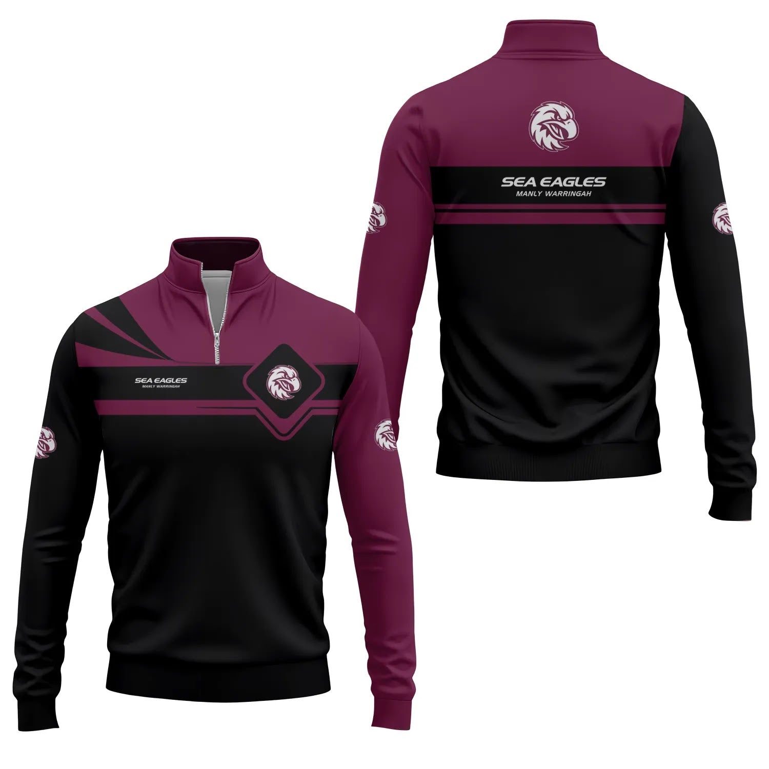 Manly Warringah Sea Eagles Quarter-zip Pullover SC066
