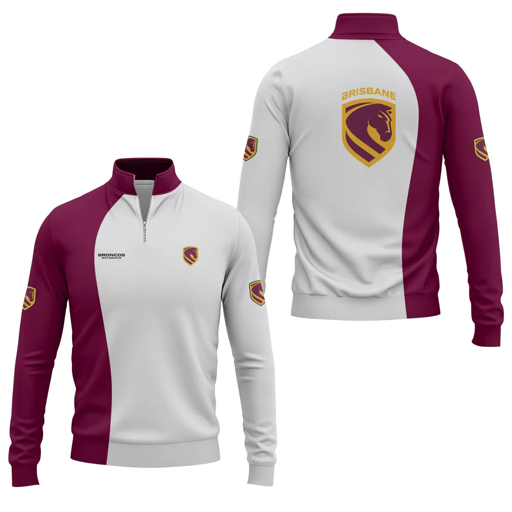 Brisbane Broncos Quarter-zip Pullover SC055