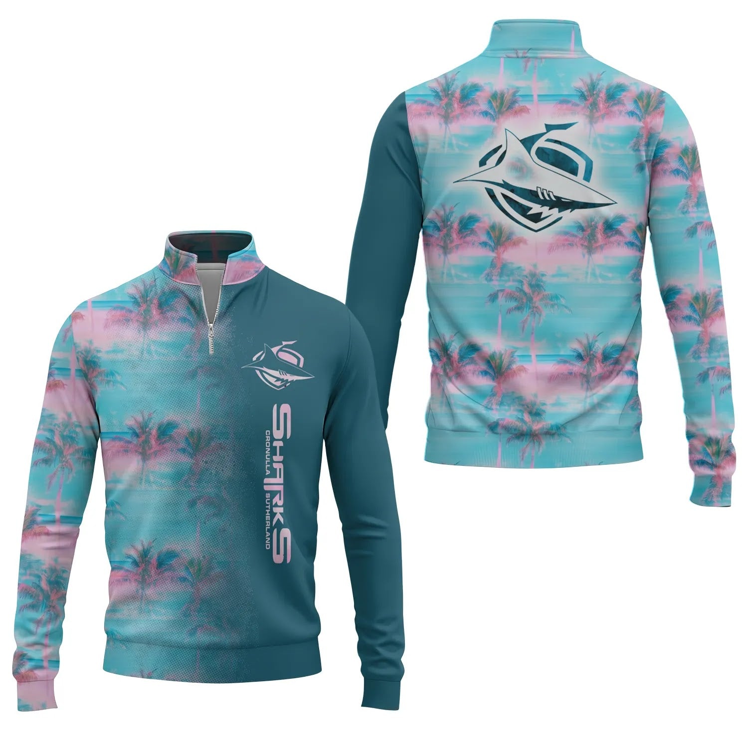 Cronulla-Sutherland Sharks Quarter-zip Pullover SHW058