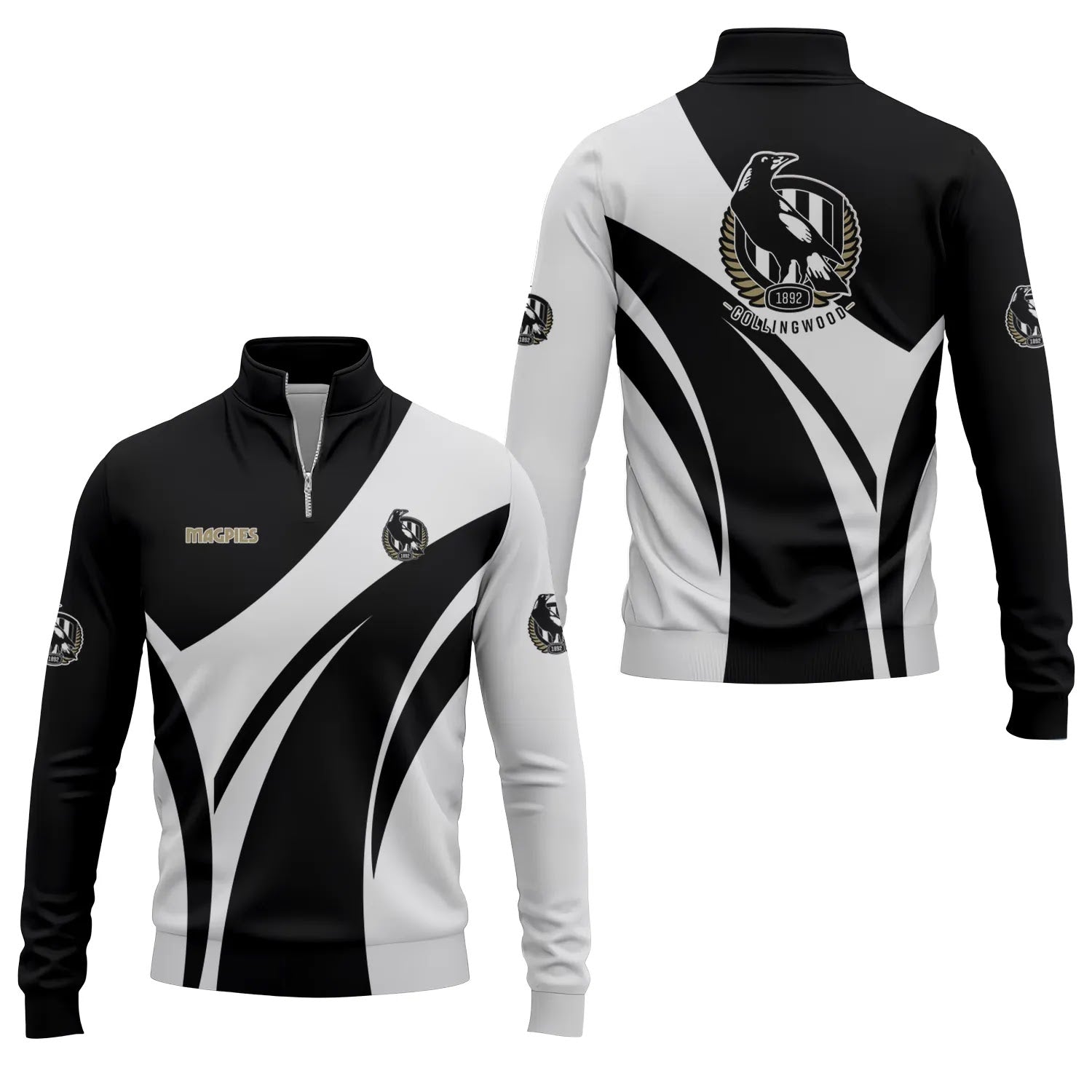 Collingwood Magpies Quarter-zip Pullover SC022
