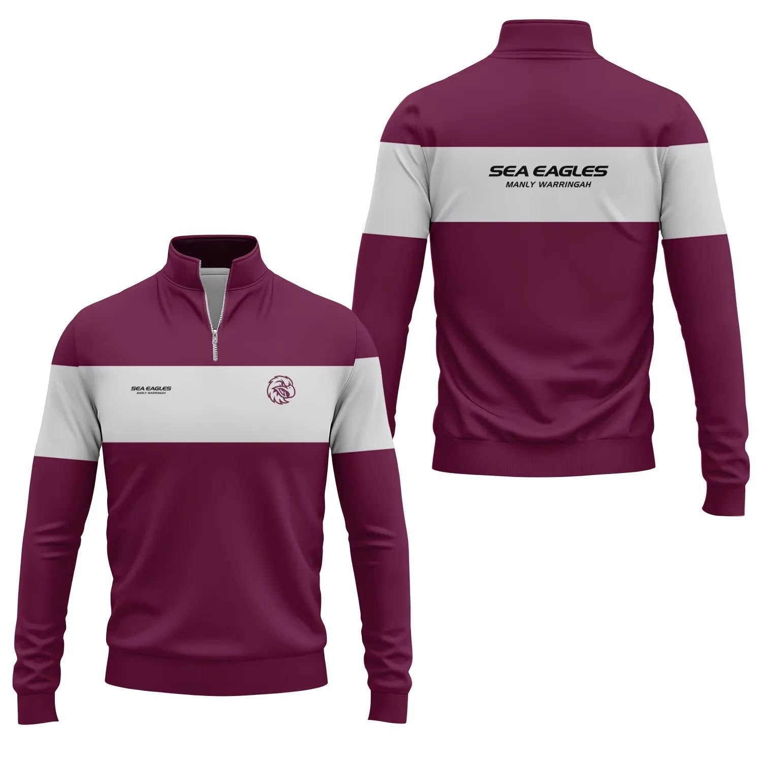 Manly Warringah Sea Eagles Quarter-zip Pullover SC046
