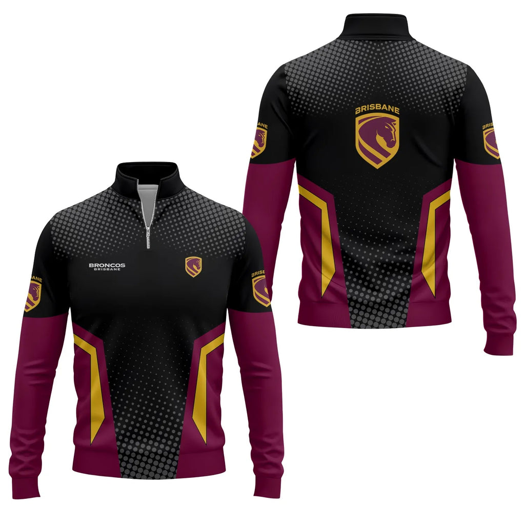 Brisbane Broncos Quarter-zip Pullover SC032