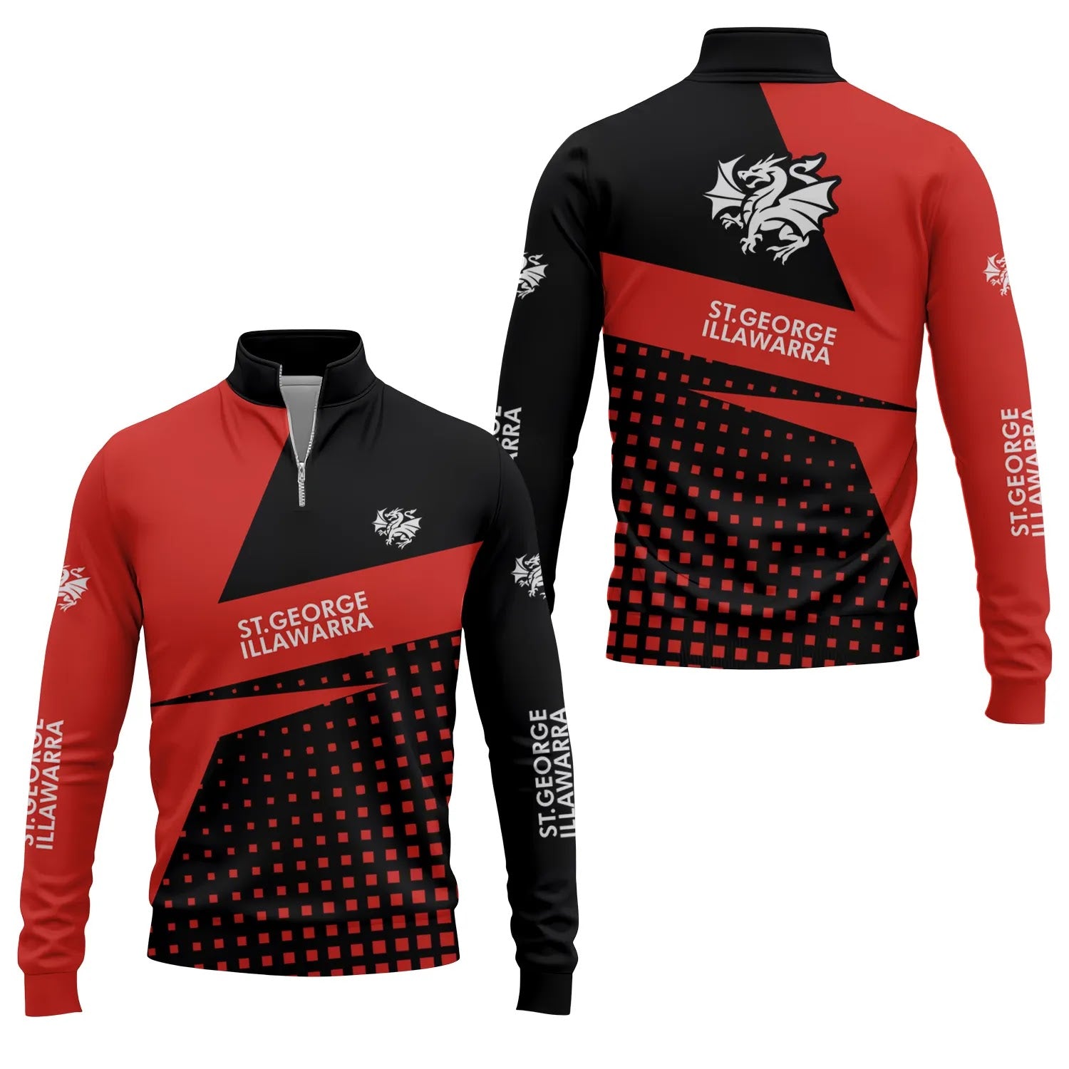 St George Illawarra Dragons Quarter-zip Pullover SC083