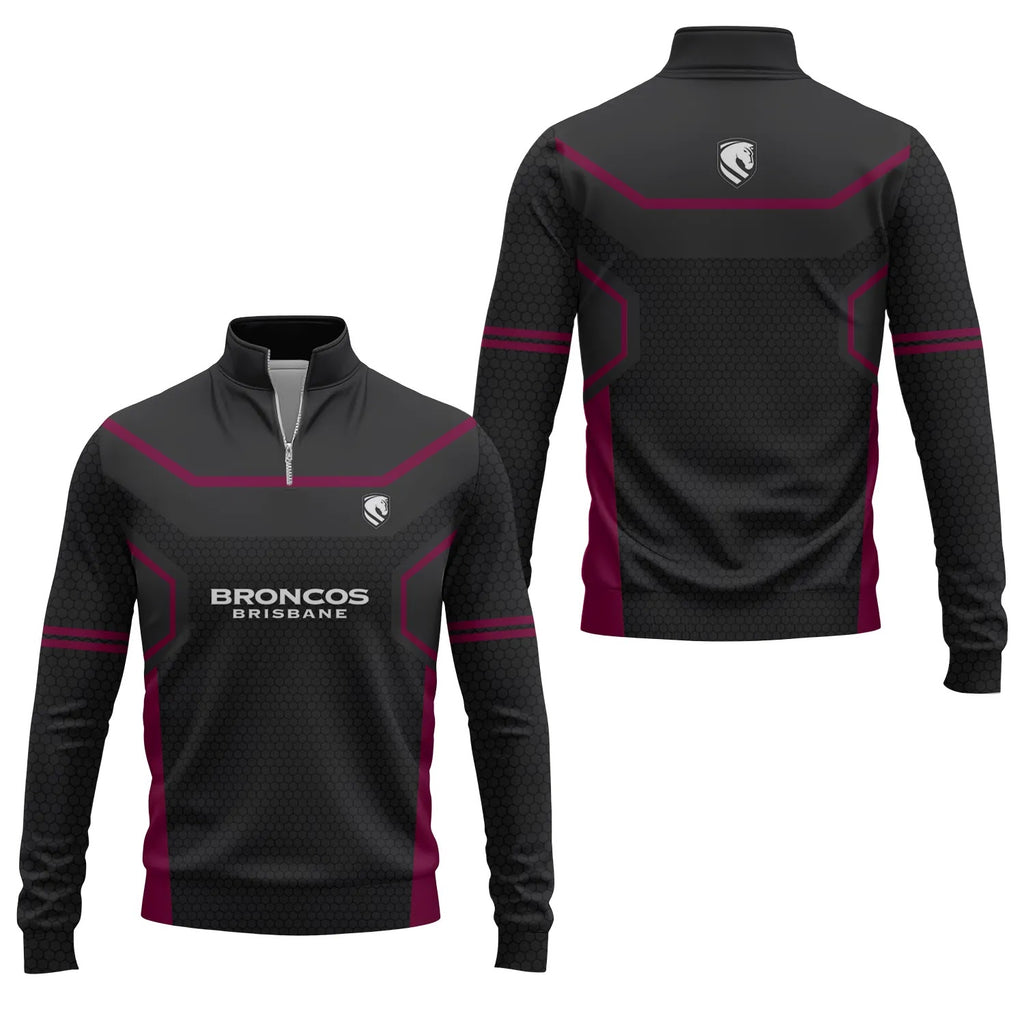Brisbane Broncos Quarter-zip Pullover SC052