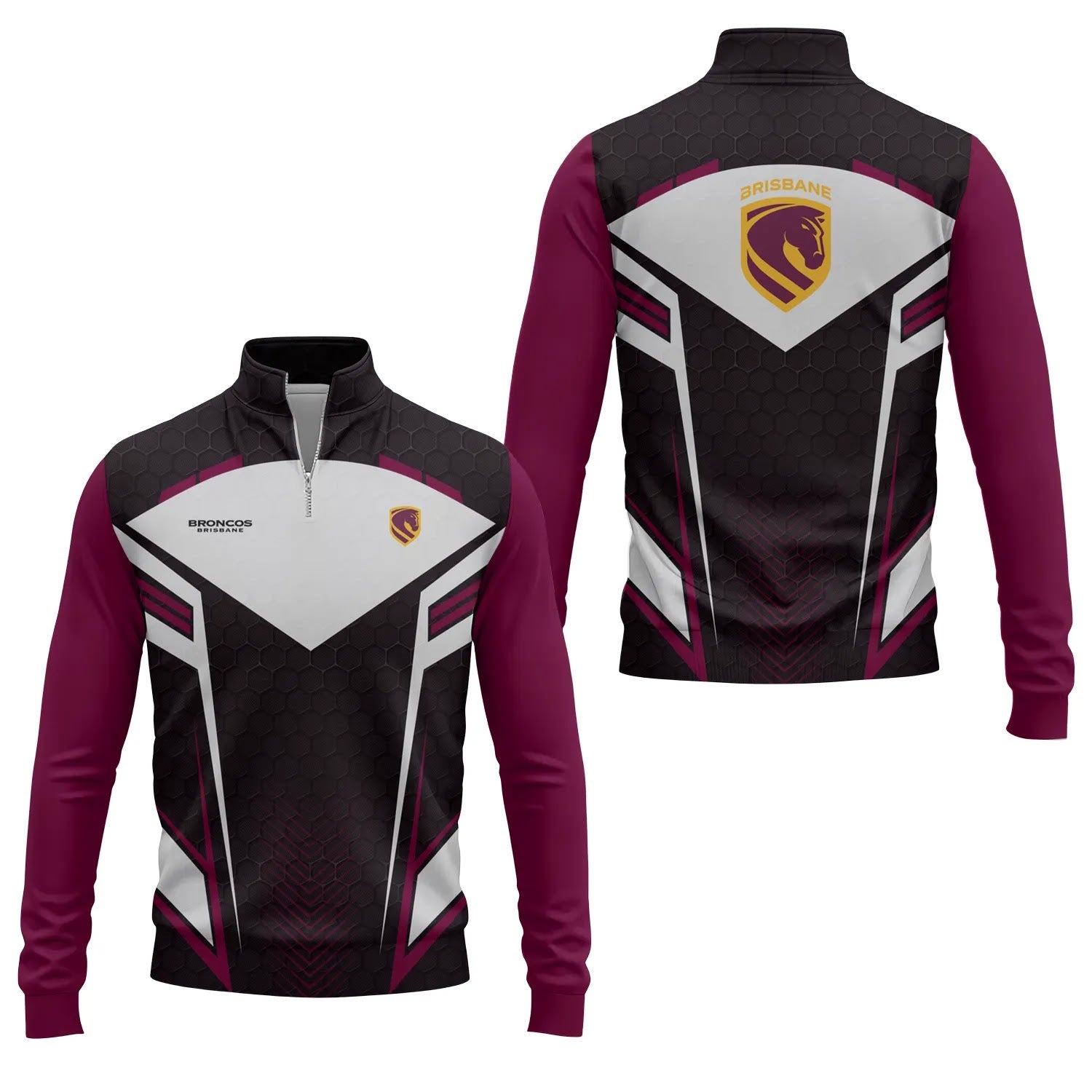 Brisbane Broncos Quarter-zip Pullover SC033
