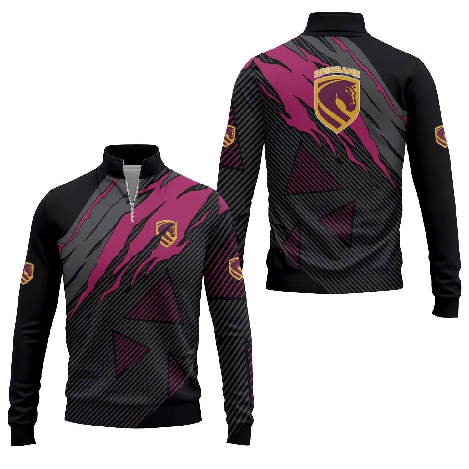 Brisbane Broncos Quarter-zip Pullover SC009