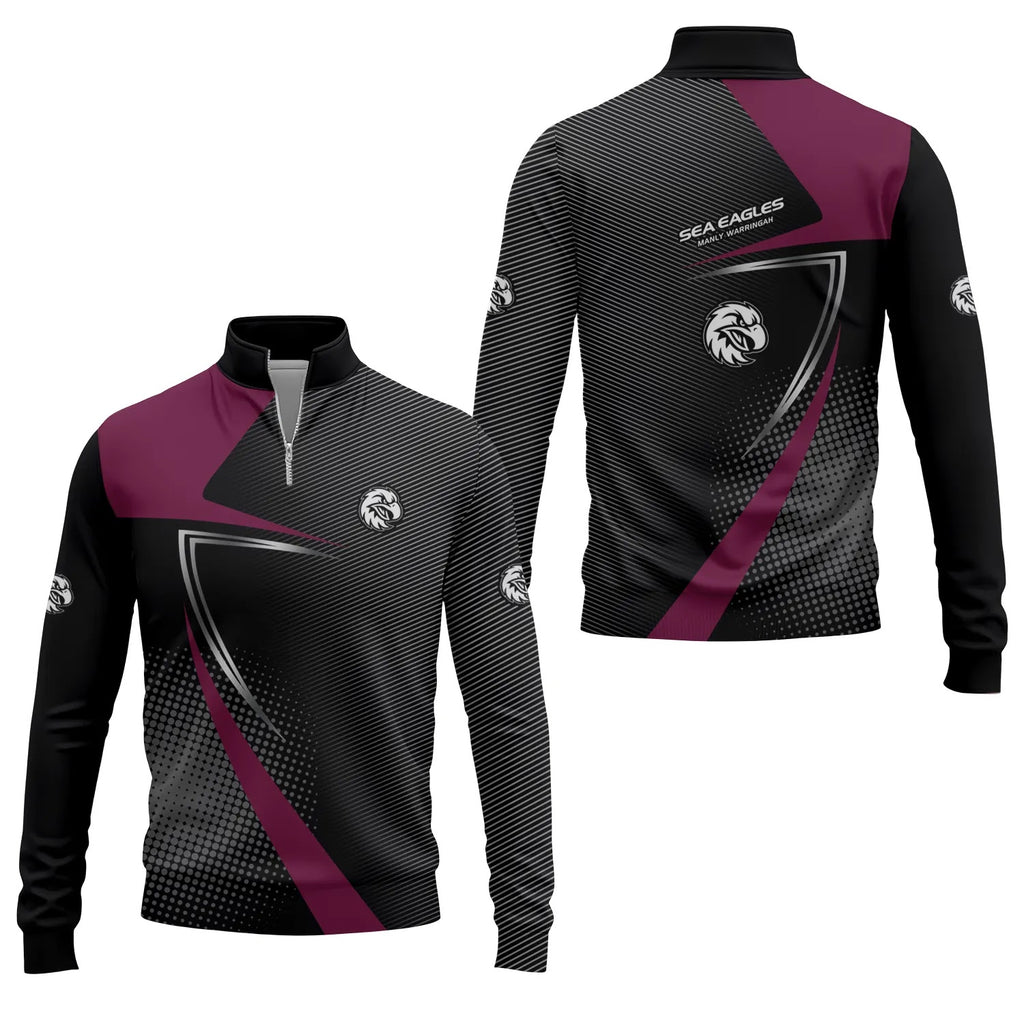 Manly Warringah Sea Eagles Quarter-zip Pullover SC059