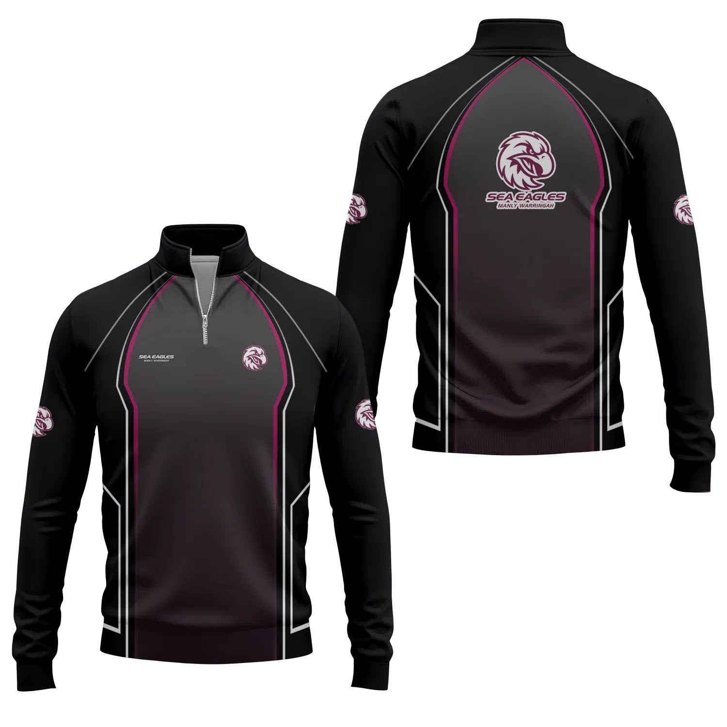 Manly Warringah Sea Eagles Quarter-zip Pullover SC061