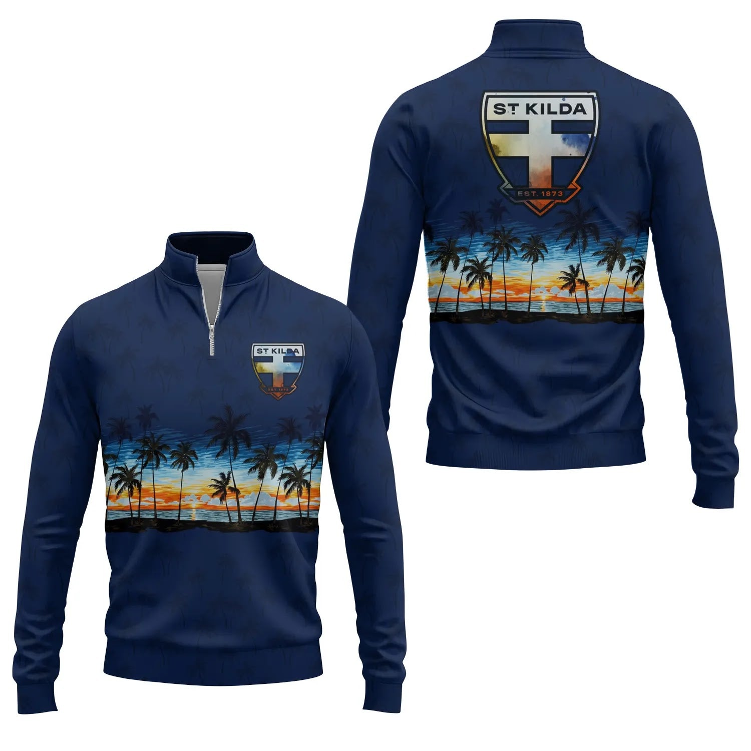 St Kilda Saints Quarter-zip Pullover SHW017
