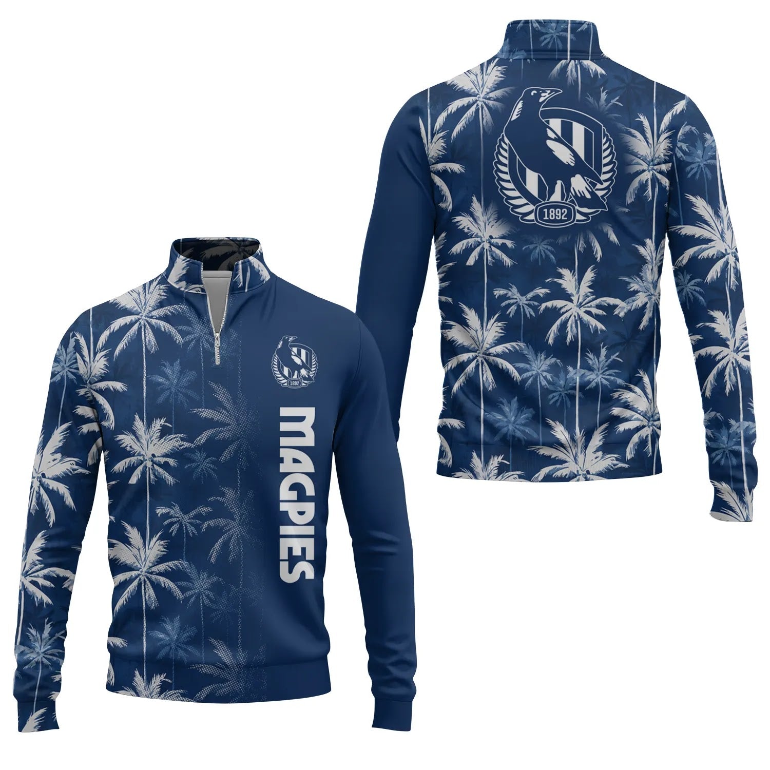 Collingwood Magpies Quarter-zip Pullover SHW032