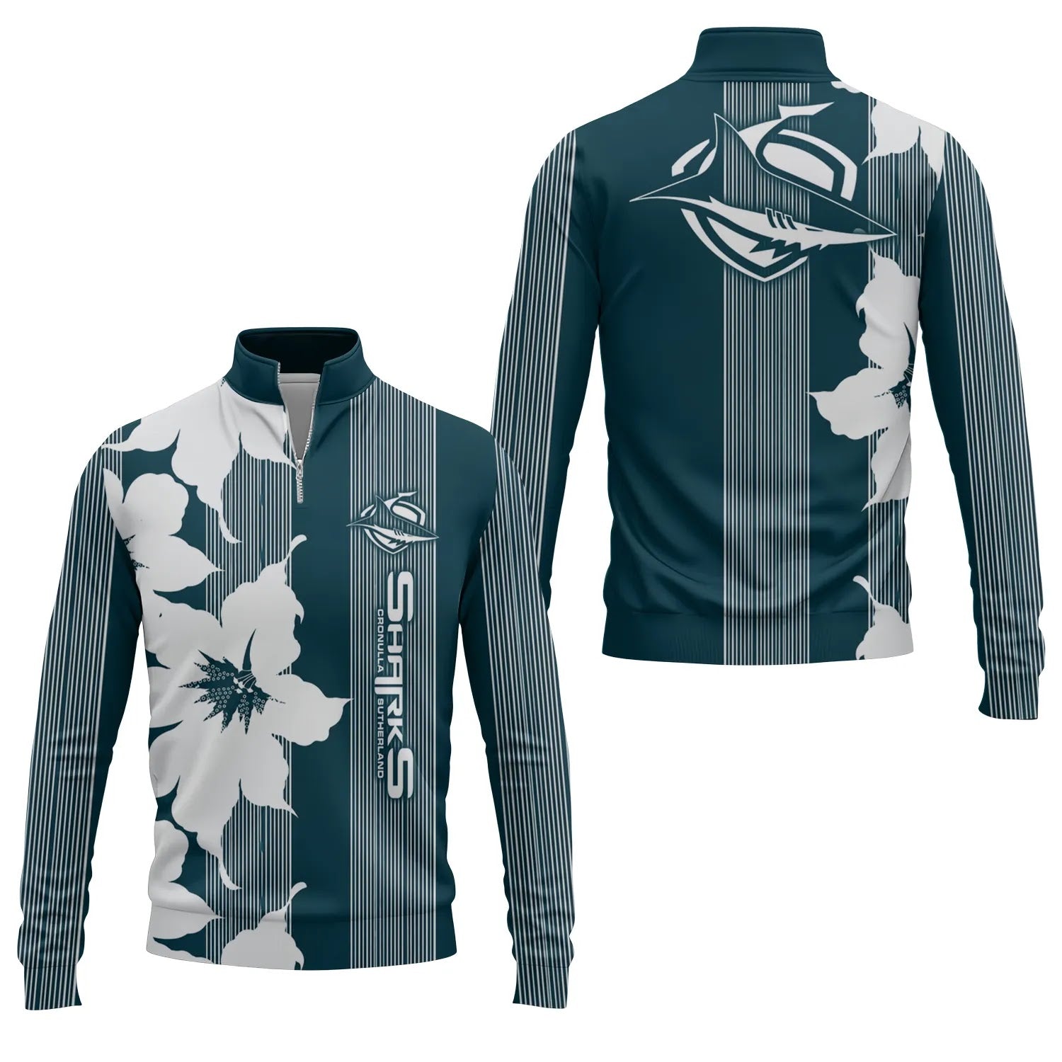 Cronulla-Sutherland Sharks Quarter-zip Pullover SHW039