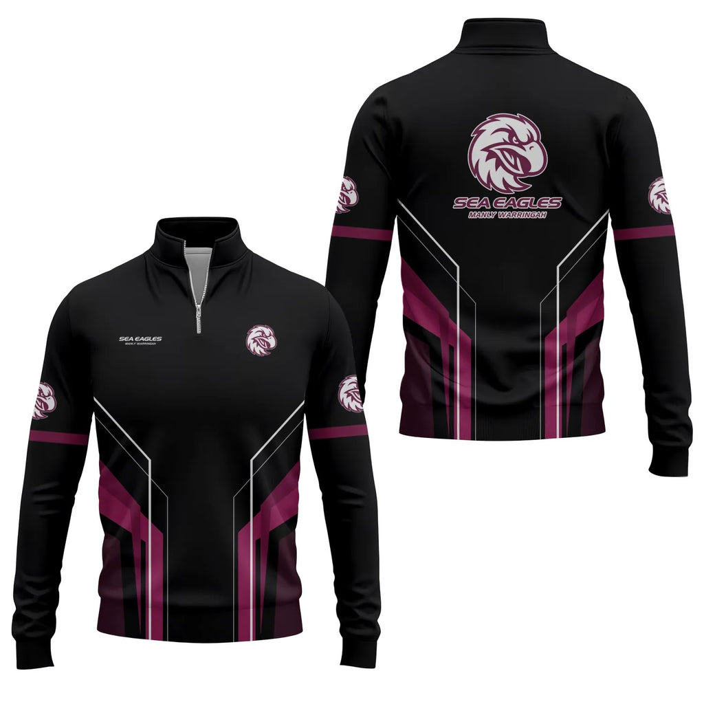 Manly Warringah Sea Eagles Quarter-zip Pullover SC023